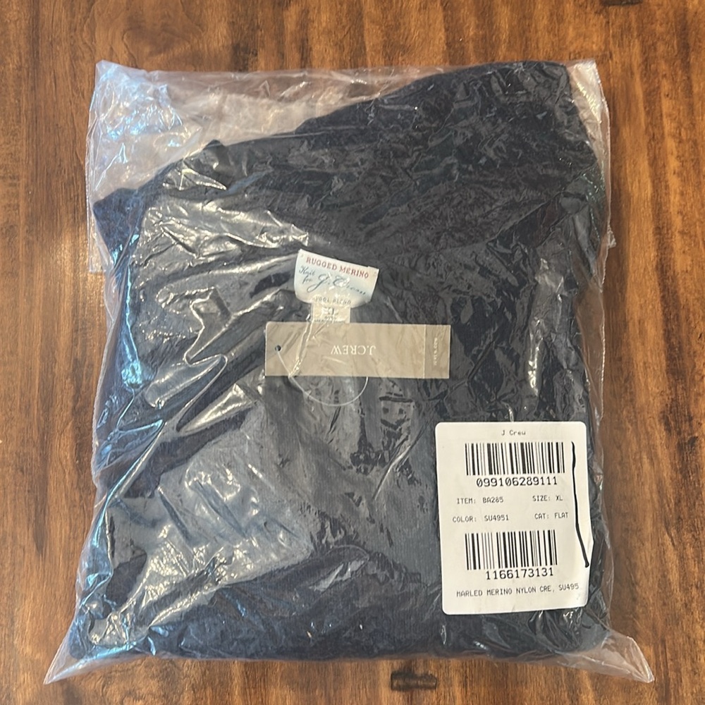 J Crew Marled rugged merino wool-blend sweater BA285 XL w/ Monogram HPD - Picture 5 of 5